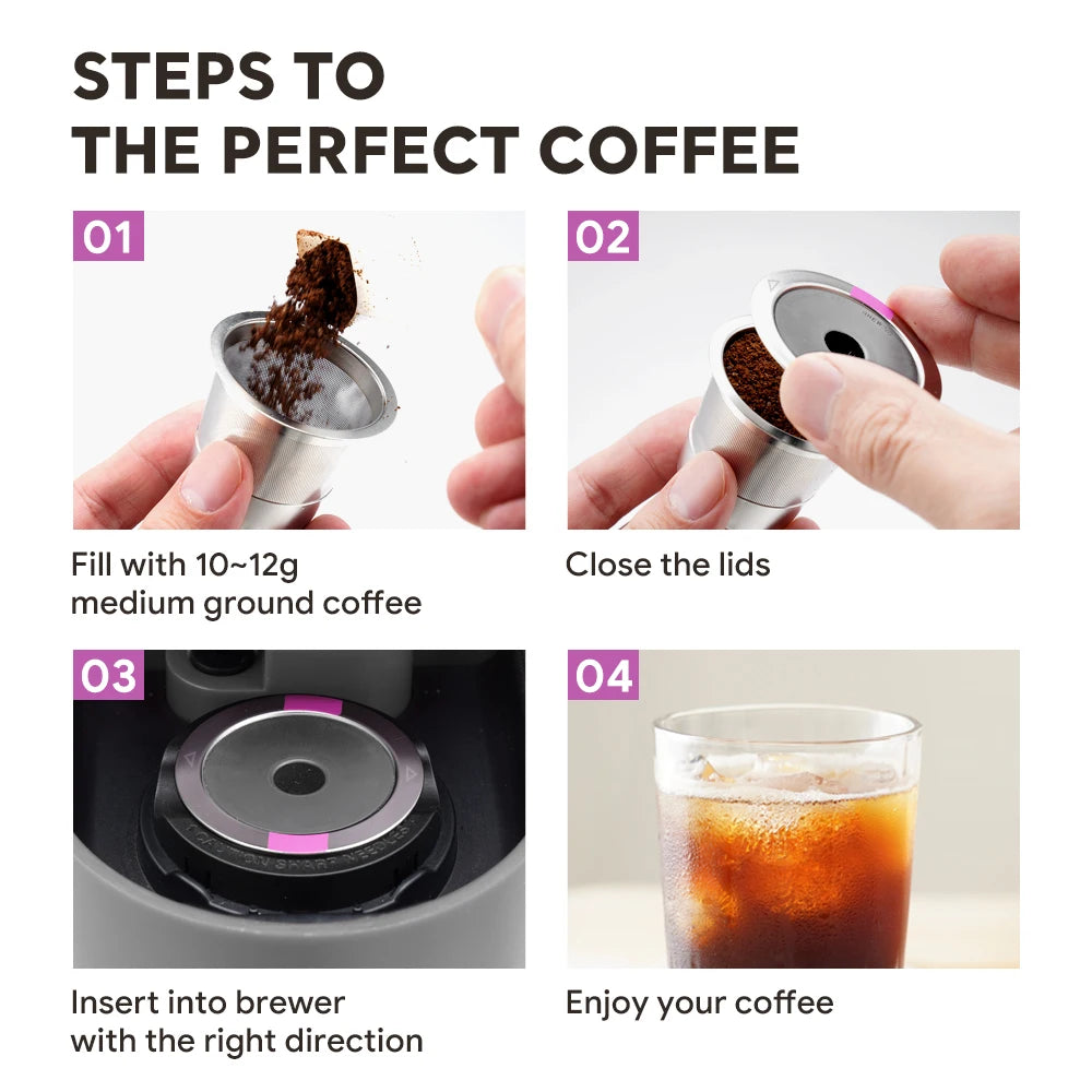 Stainless Steel, K-Cups for Keurig Coffee Makers - HomeBrewCoffee.com™