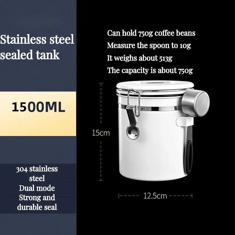 Sealed, Stainless Steel, Coffee Containers - HomeBrewCoffee.com™