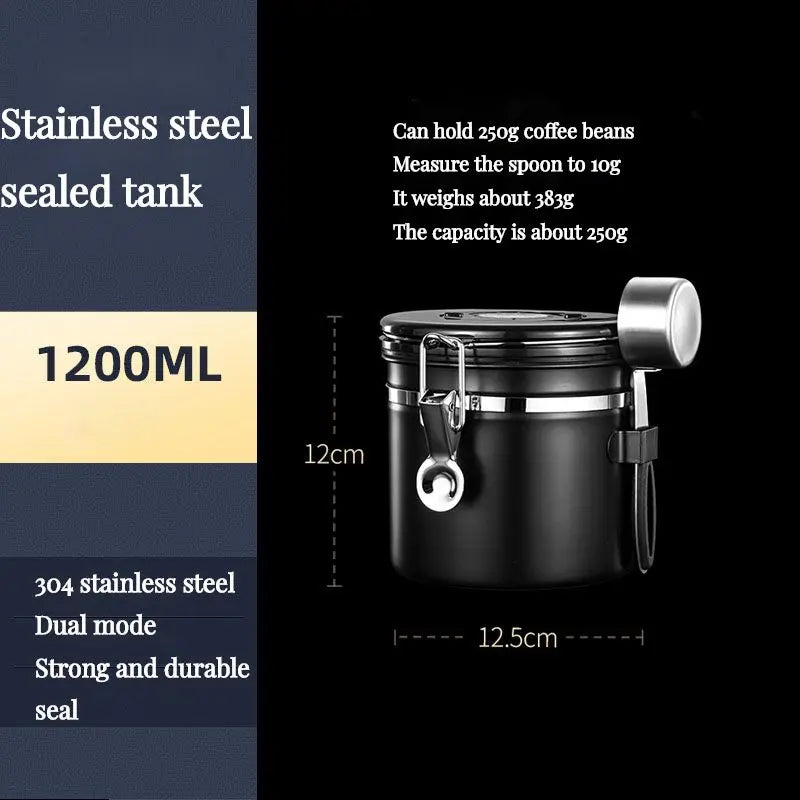 Sealed, Stainless Steel, Coffee Containers - HomeBrewCoffee.com™