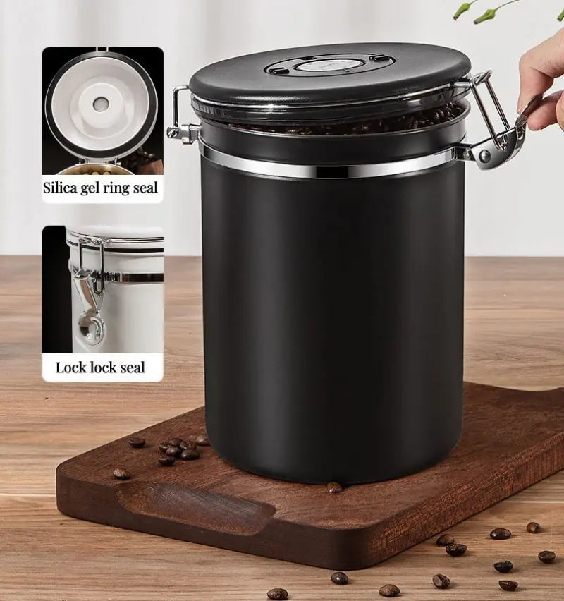 Sealed, Stainless Steel, Coffee Containers - HomeBrewCoffee.com™