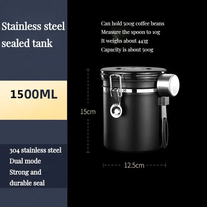 Sealed, Stainless Steel, Coffee Containers - HomeBrewCoffee.com™