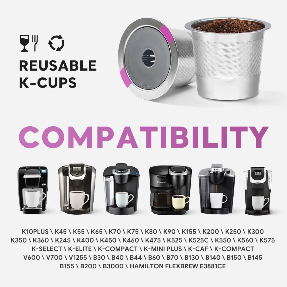 Stainless Steel K Cups for Keurig Coffee Makers HomeBrewCoffee