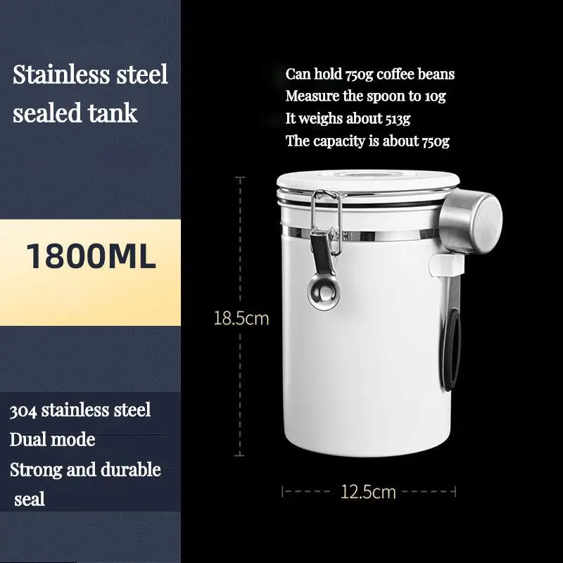 Sealed, Stainless Steel, Coffee Containers - HomeBrewCoffee.com™