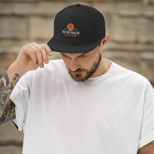 Snapback Hat (Black) - HomeBrewCoffee.com™