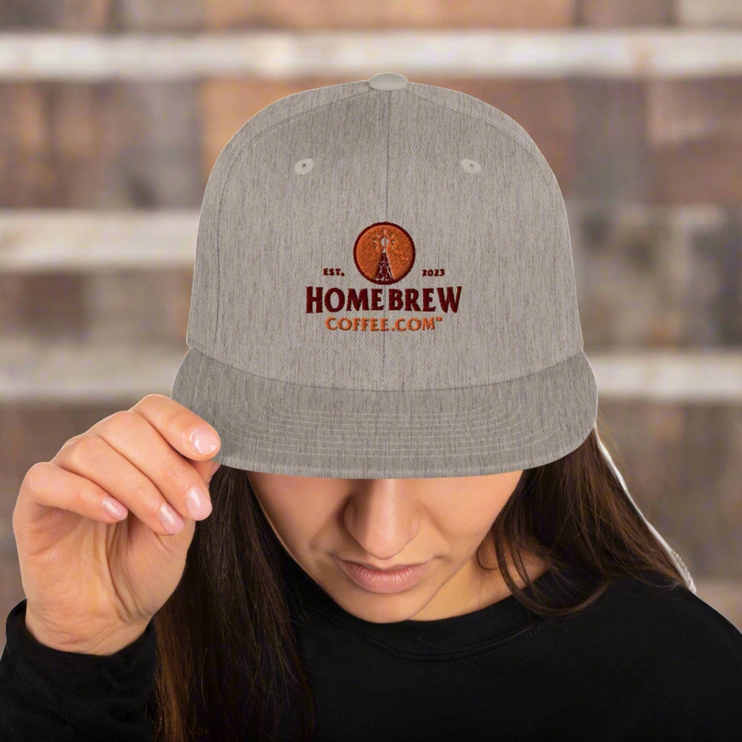 Snapback Hat (Grey) - HomeBrewCoffee.com™