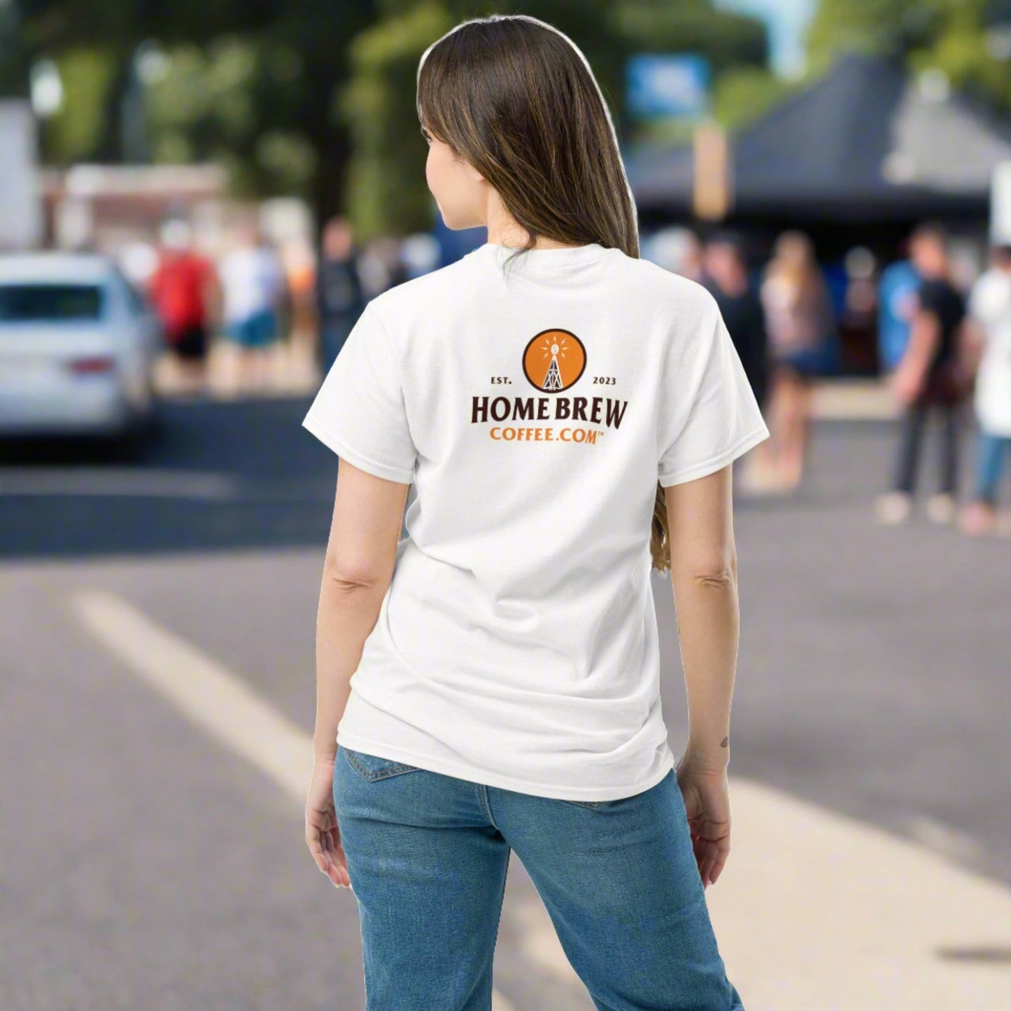 Classic T-Shirt (White) - HomeBrewCoffee.com™ - HomeBrewCoffee.com™