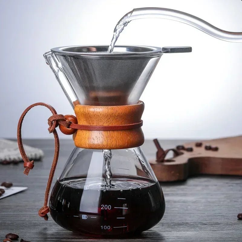 Glass Barista Pour Over Coffee Pot - HomeBrewCoffee.com™ - HomeBrewCoffee.com™