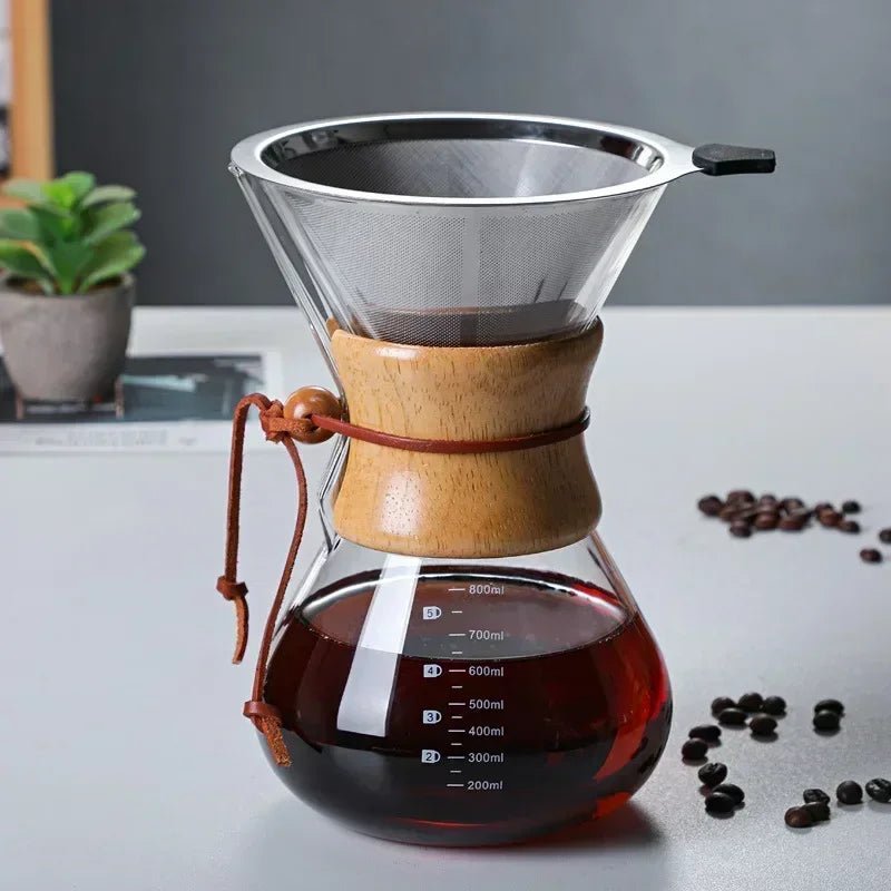 Glass Barista Pour Over Coffee Pot - HomeBrewCoffee.com™ - HomeBrewCoffee.com™