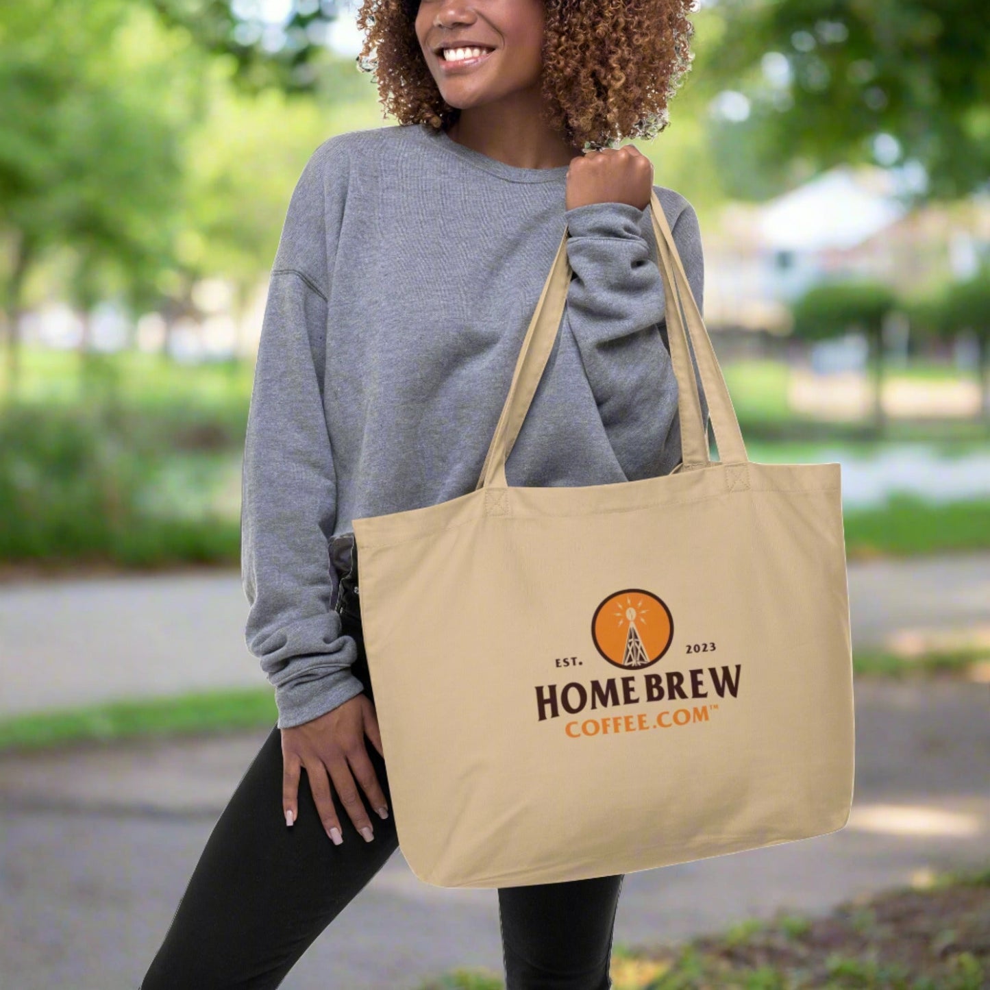 Organic Cotton Tote Bag (Natural) - HomeBrewCoffee.com™