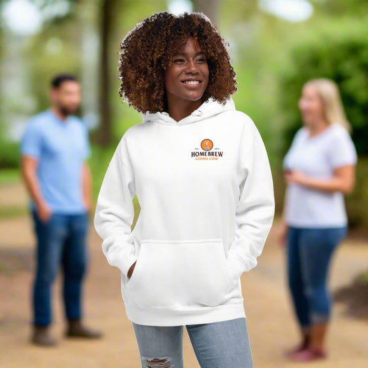 Hoodie (White) - HomeBrewCoffee.com™