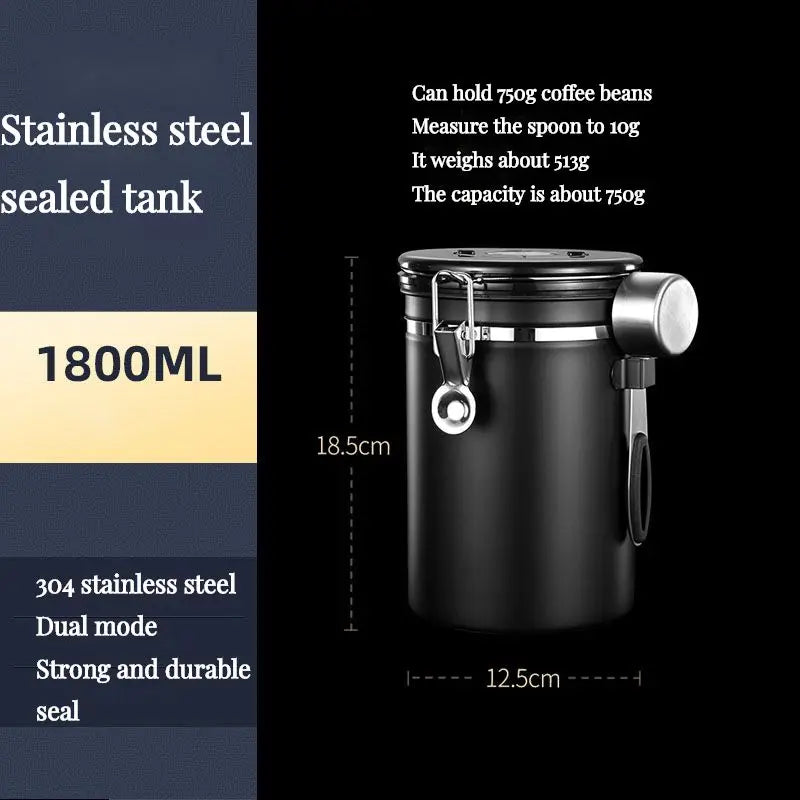 Sealed, Stainless Steel, Coffee Containers - HomeBrewCoffee.com™