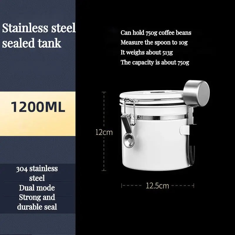 Sealed, Stainless Steel, Coffee Containers - HomeBrewCoffee.com™