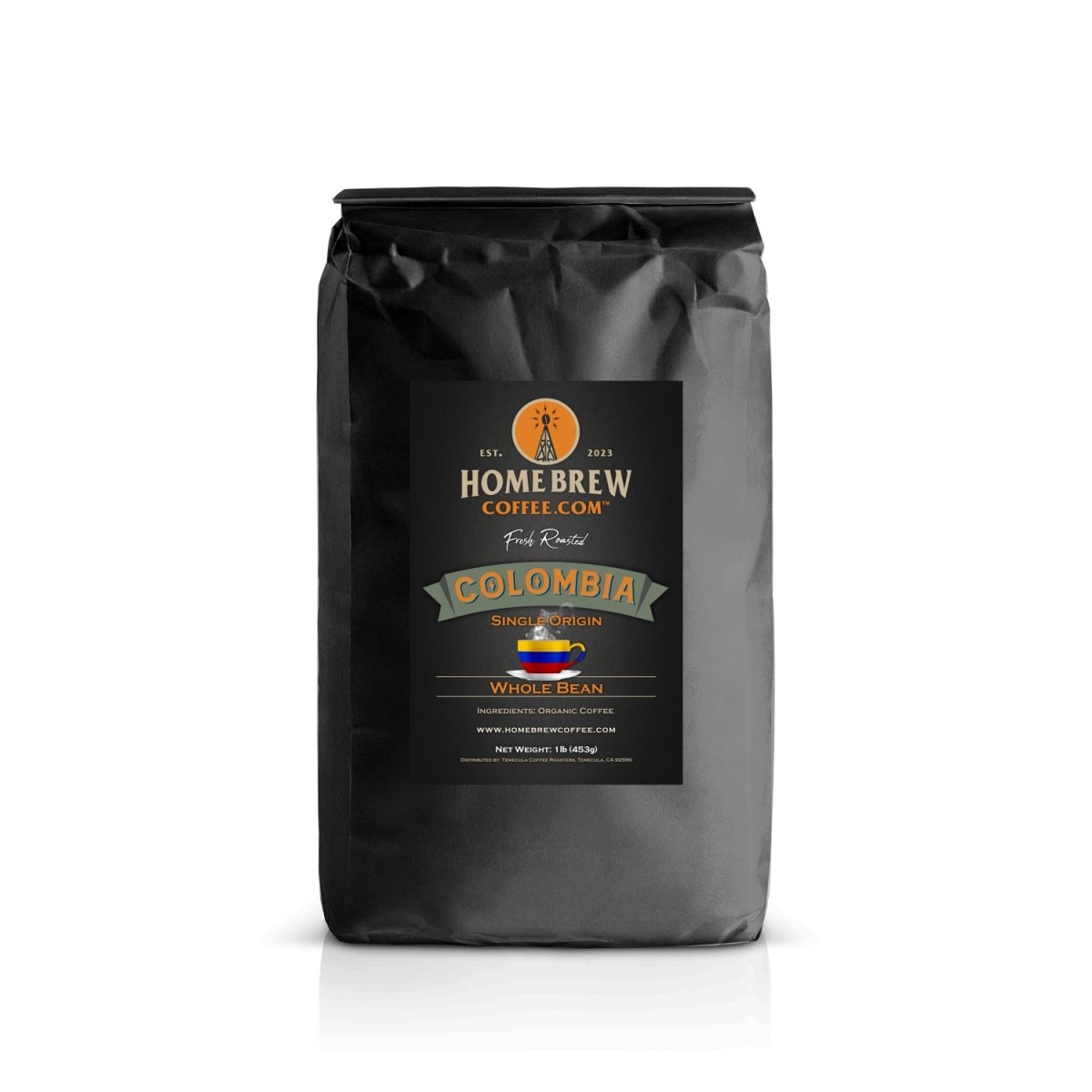 Colombia Organic (1lb, Whole Bean) HomeBrewCoffee.com™