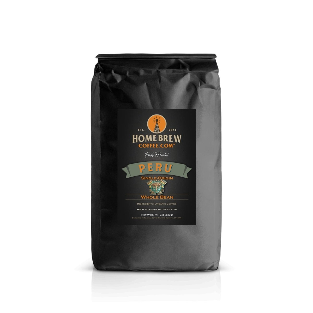 Peru Organic (12oz, Whole Bean) HomeBrewCoffee.com™