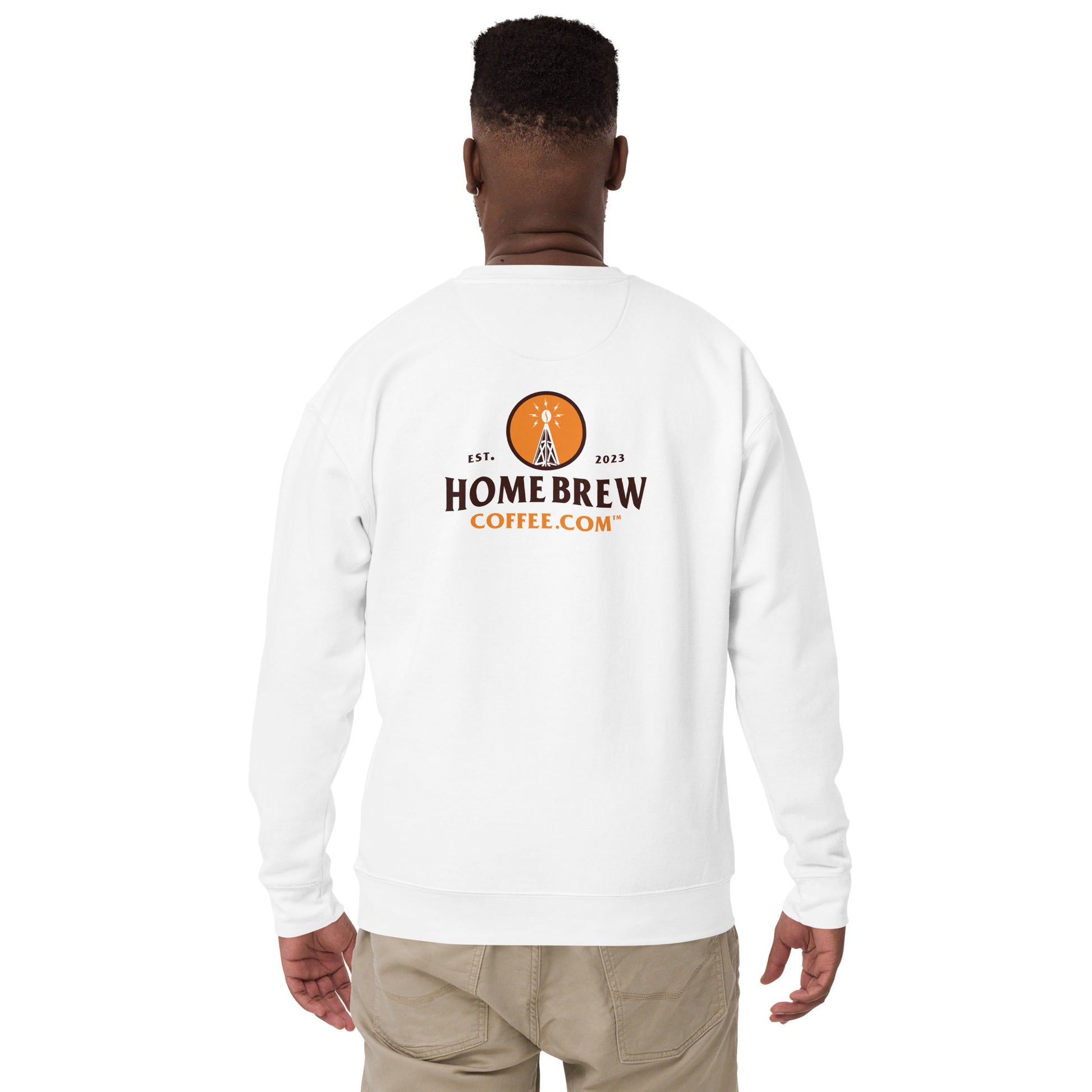 Sweatshirt (White) - HomeBrewCoffee.com™